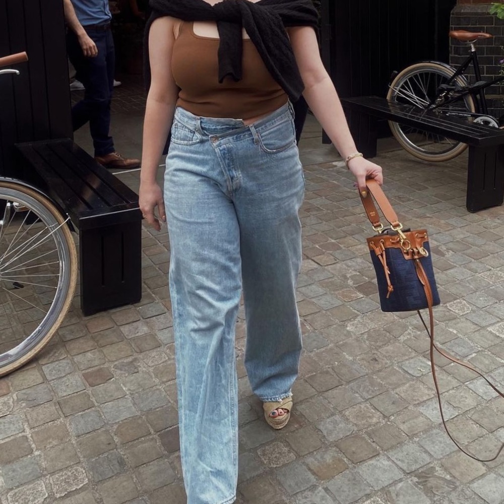 AGOLDE criss cross straight jeans